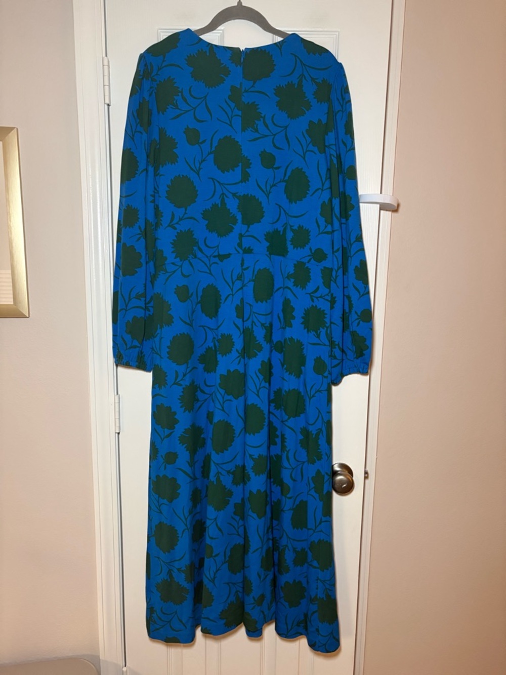 Boden Blue Silhouette Sprig Crew Neck Ponte Midi Dress US 20 - Picture 4 of 8